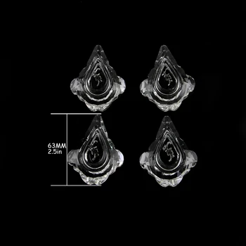 

50pcs 63mm Chinese Style Clear Glass Drops Chandelier Pendant Lamp Hanging Prisms Multi Faceted Beads Home X'mas Decor