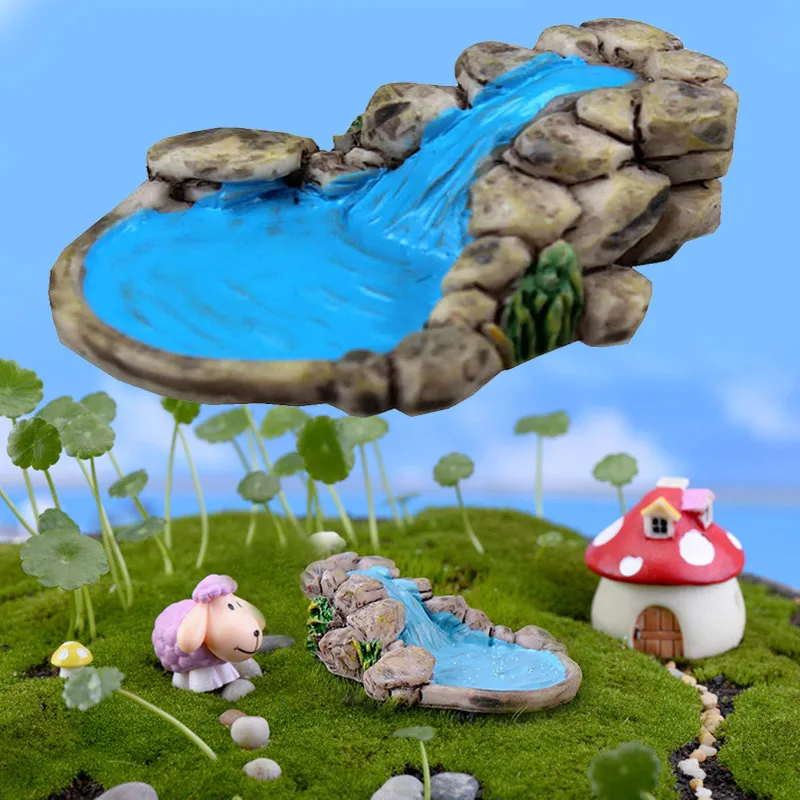 

Retro Garden Miniature Figurines Micro Landscape Resin Landscape Crafts Garden DIY Art Mural Christmas Party Gifts Yard Decor