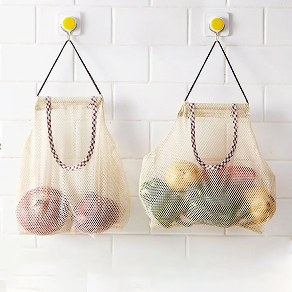 

Creative Hollow Bag Bath Storage Reusable Garlic Onion Fruit And Vegetable Kitchen Accessories Storage Hanging Bag