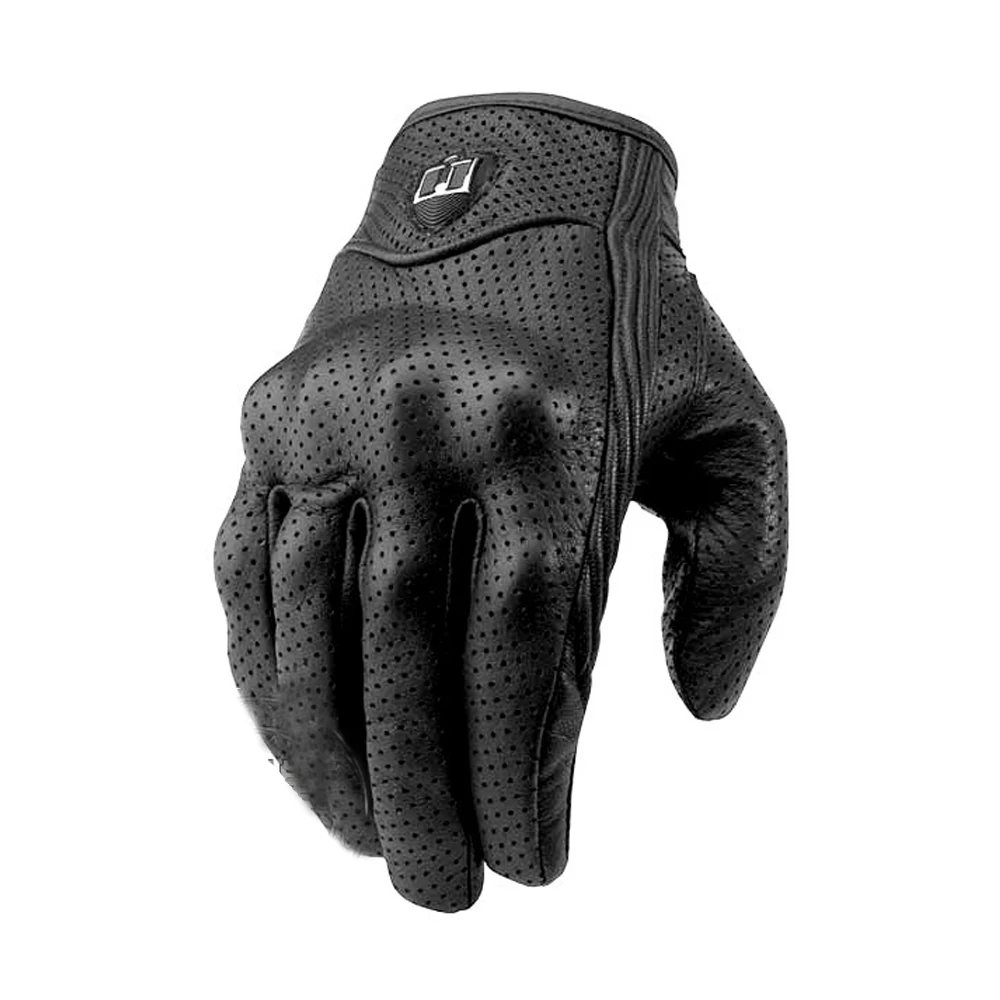 Knight Retro Pursuit Perforated Real Leather Motorcycle Glove Moto Waterproof Gloves Motorcycle Protective Gears Motocross Glove