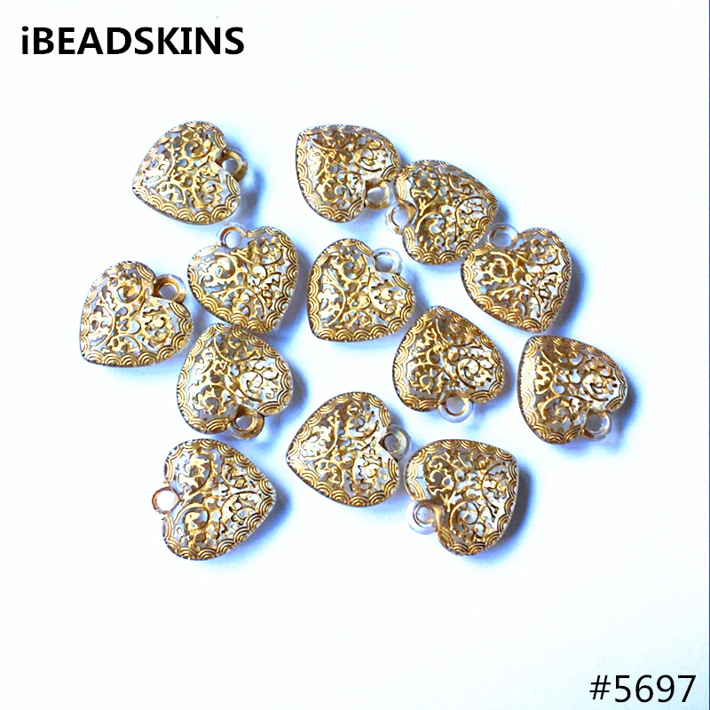 

New arrival! 20x18mm 450pcs/lot clear with gold stripe Acrylic heart-shape beads #5697(Design as shown)