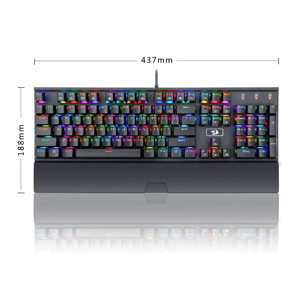 Механическая клавиатура с RGB подсветкой игровая синими механическими