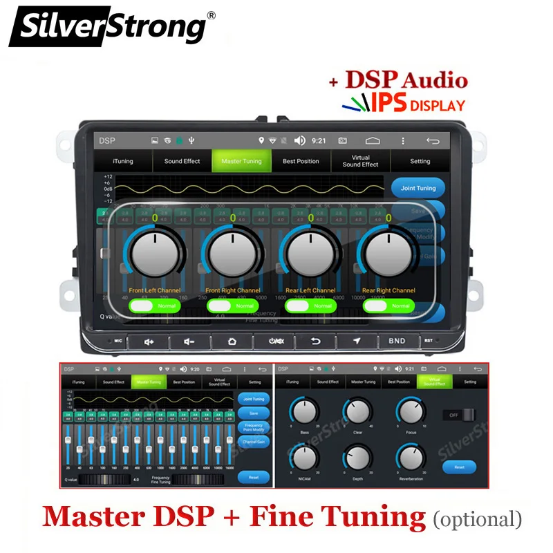 Sale SilverStrong 9inch IPS matrix Android9.0 Car DVD For VW Passat mk5 Golf6 for Polo Android Radio RDS TPMS-902BM3 4