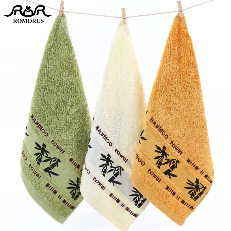 

3pcs/lot Bamboo Hand Towel 34*34CM Green/Brown/Beige 100% Bamboo Small Towels Soft Square Face Towel for Children toalla de mano