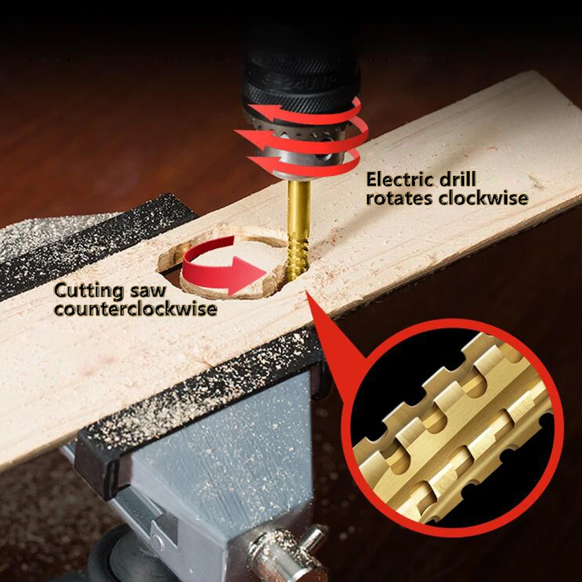 Титановое покрытие, деревообрабатывающее сверло, плотницкое дерево, пластмассовое металлическое отверстие, пазовое сверло, режущее слотовое Пилообразное сверло