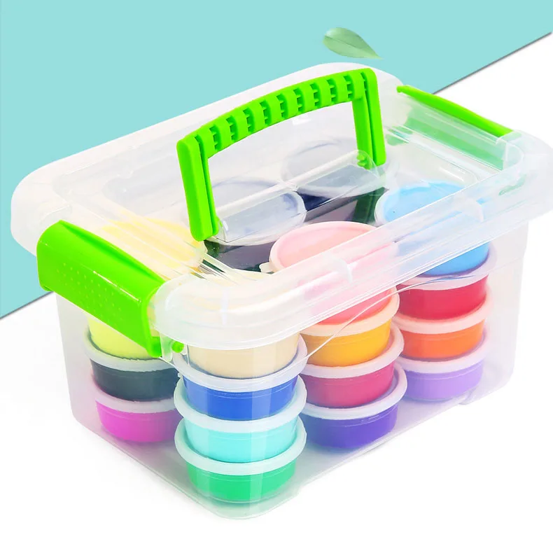 Seco Argila Quebra-cabeça Brinquedo Macio Espaço Slimming Polímero Magnética Plasticina Lama Faça Você Mesmo Snowfloco Brinquedos 48 Cor ar Luz 2 Ar seco luz argila quebra-cabeça brinquedo macio