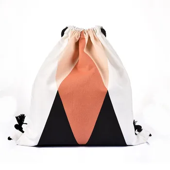 

Fashion Girls Shoes Bags Women Cotton Canvas Shoulder Bags Candy Drawstring Travel Storage Bags