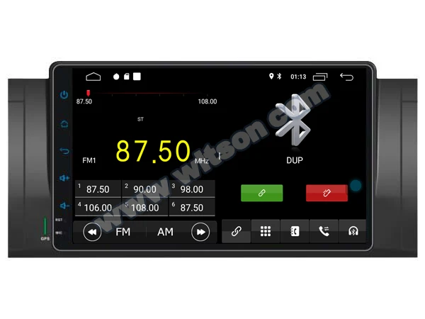 Top 9" Android 8.1 Oreo OS Car Multimedia Navigation GPS Radio for BMW E39 1995-2003 & BMW M5 1995-2003 & BMW X5 E53 2000-2007 1