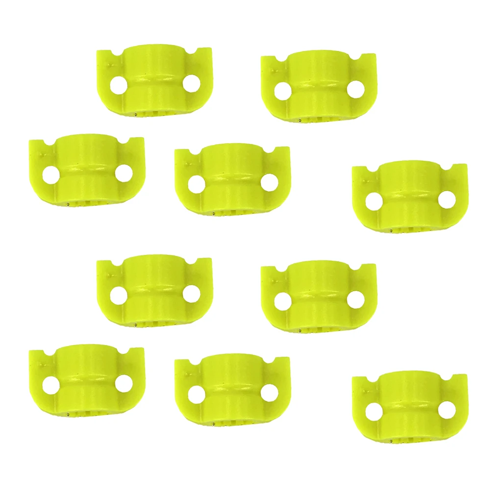 10 Pieces Plastic Bowfishing Arrow Safety Slides for 8mm Shaft Shooting Fish Arrow Slider Tied with Fishing Rope