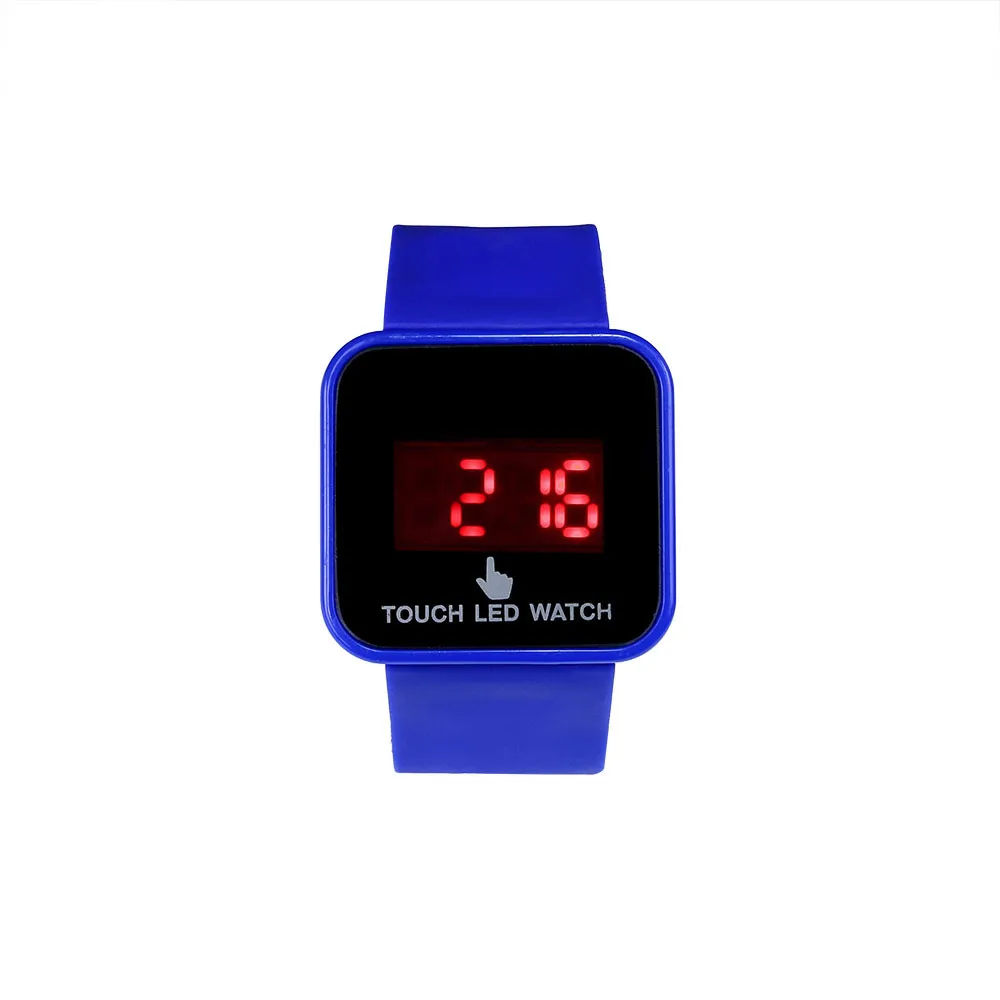Zhou lianfa модные спортивные Брендовые женские цифровые часы с сенсорным экраном силиконовый ремешок Корейская версия электронные наручные часы reloj - Цвет: Blue