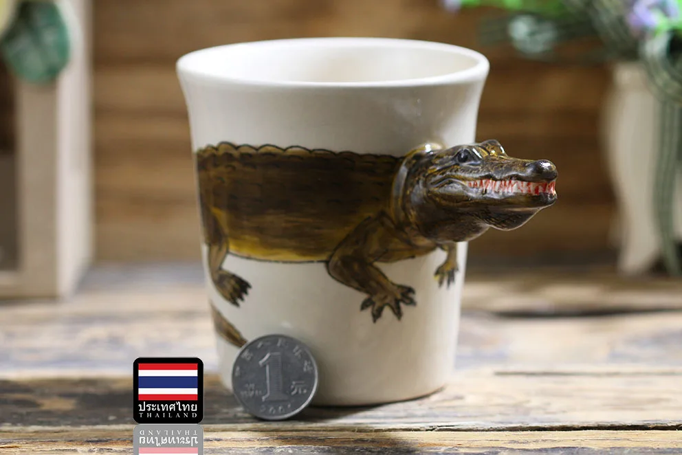 200 мл крокодиловая кофейная кружка ручная роспись керамическая кружка с животными креативная Реалистичная 3D керамическая чашка Подарочная стеклянная
