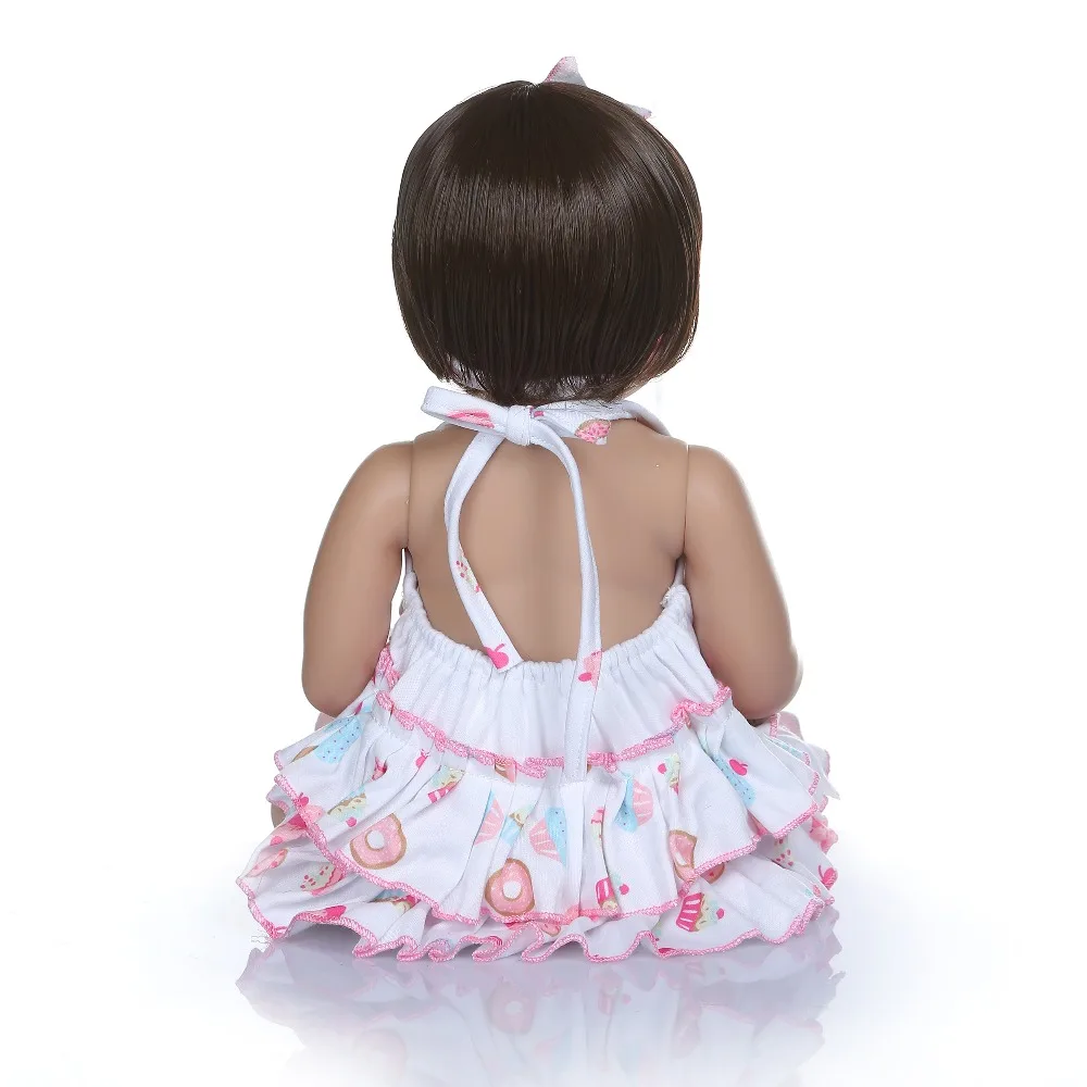 NPK 47 см новорожденная кукла bebe Кукла reborn baby girl силиконовая для всего тела игрушка
