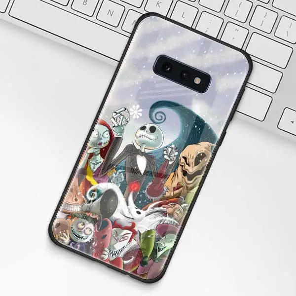 Чехол из закаленного стекла Jack Skellington Before Christmas для samsung Galaxy S10 S10e S9 S8 S10 Plus Note 9 A50 A30 - Цвет: 007