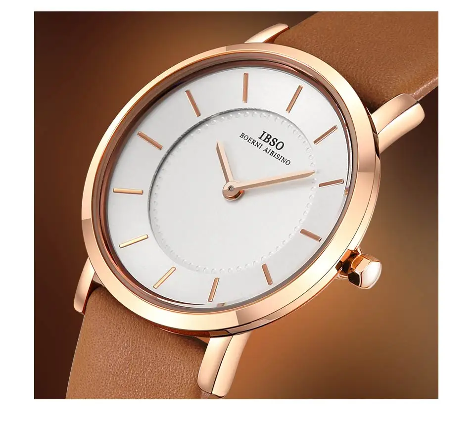 IBSO 7,6 мм наручные женские часы простые женские часы модные Montre Femme кварцевые женские часы Relogio Feminino