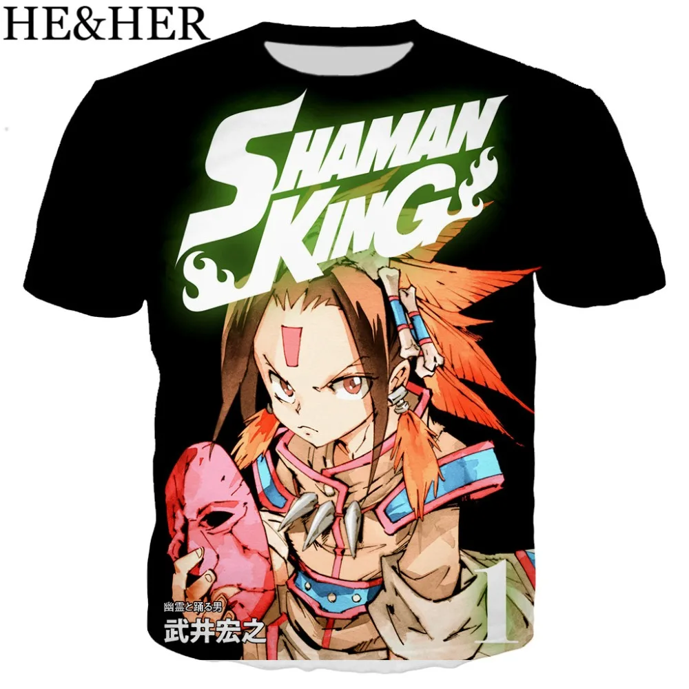 Shaman King Amidamaru Guardian Ghost Popular t shirt men women 3D