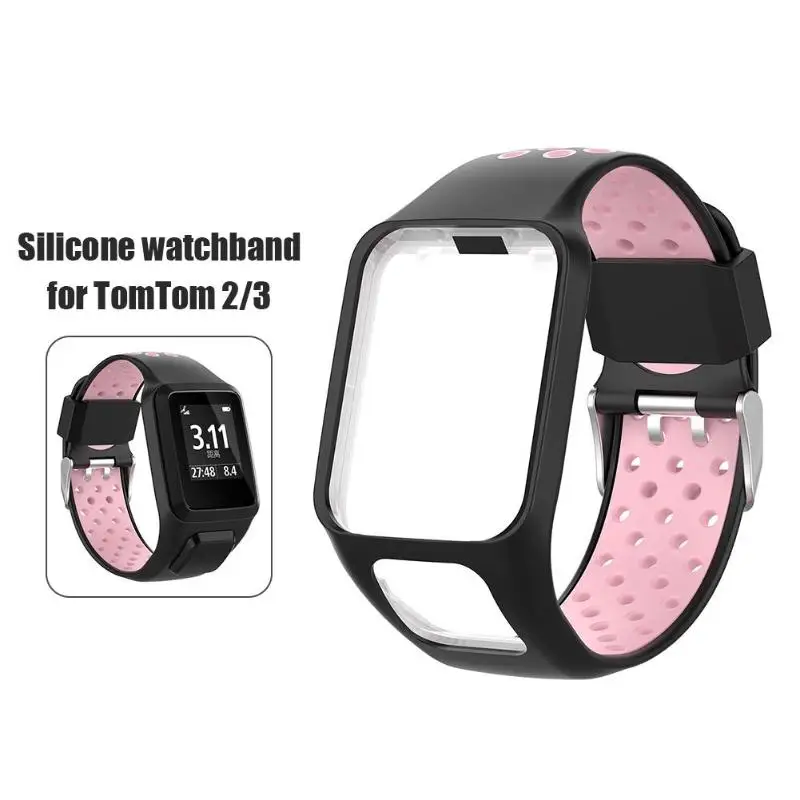 Силиконовый ремешок для наручных часов браслет для кардио чехол для TomTom Watch Adventure Serie 2 3 Runner 2 3 Golfer 2 Spark Watch