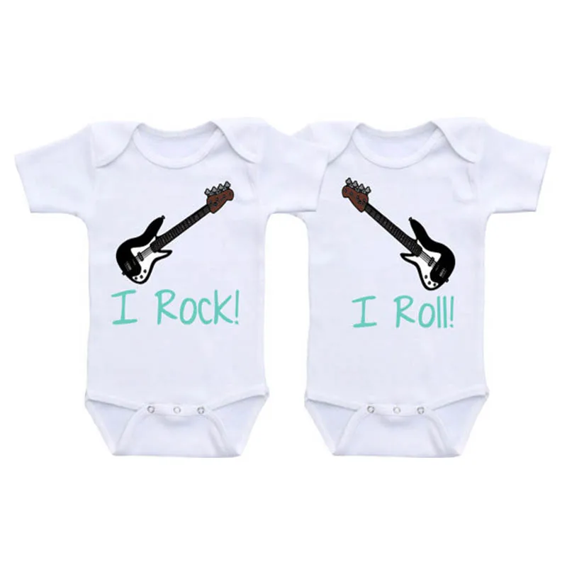 YSCULBUTOL Twins i love mom l dad boy and girl Подарок детская одежда детское боди 0 12 месяцев наряды