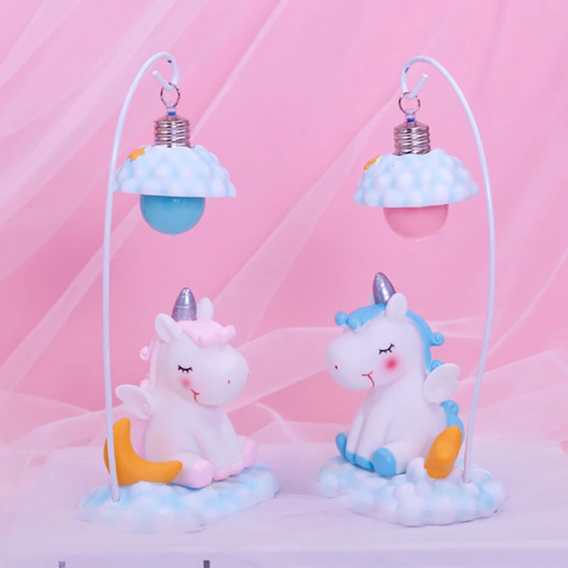 

Cute Cartoon Unicorn for Children Bedroom Resin bedside night light