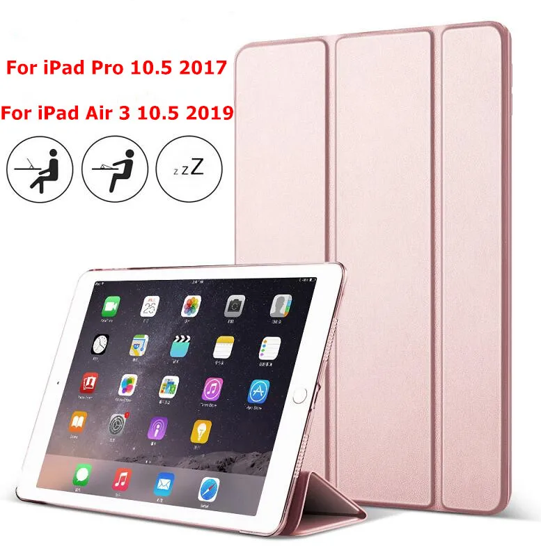 Чехол для iPad Pro 10,5 2017/iPad Air 3 10,5 дюймов 2019 Ultra Slim Smart 3-Складная Подставка Авто Режим сна/Пробуждение задняя крышка + пленка + стилус