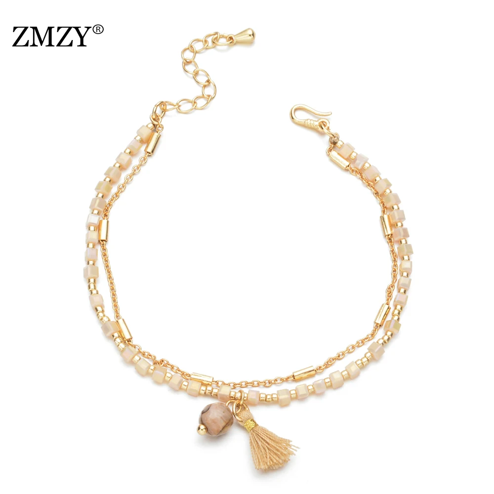 Женский браслет с жемчугом ZMZY Boho из натурального камня элегантный мини модные