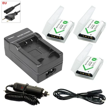 

3PCS NPBX1 NP BX1 np-bx1 Battery Pack + EU Cable Car Charger for Sony DSC RX1 RX100 AS100V M3 M2 HX300 HX400 HX50 HX60 GWP88