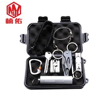 

EDC Combination Multi-function Pocket Tool Set Clip Pliers Hand Saw Buckle Outdoor Emergency Whistle Seal Drug Warehouse