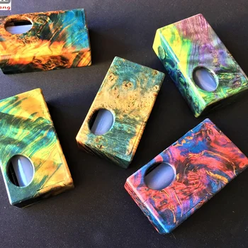 

Original Yiloong Fogger Stabilized Wood 18650 & 20700 Mech BF Squonk Mod Adjustable 7ML squeeze bottle e-cigarette vape box mod