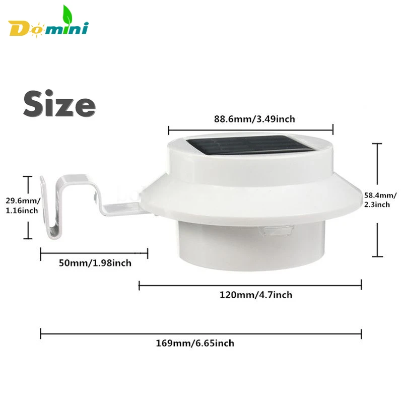 Новые 3 Солнечный свет Мощность Забор Свет Бра Наружное освещение Солнечная