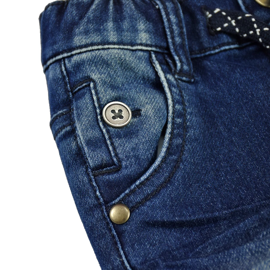 HSIN1609004-4Infant Baby Boy&Girl Denim Jeans Pants Newborn Bebe Soft Harem Pants Toddler Kid Stretch Jeans Solid Trousers Children Clothing