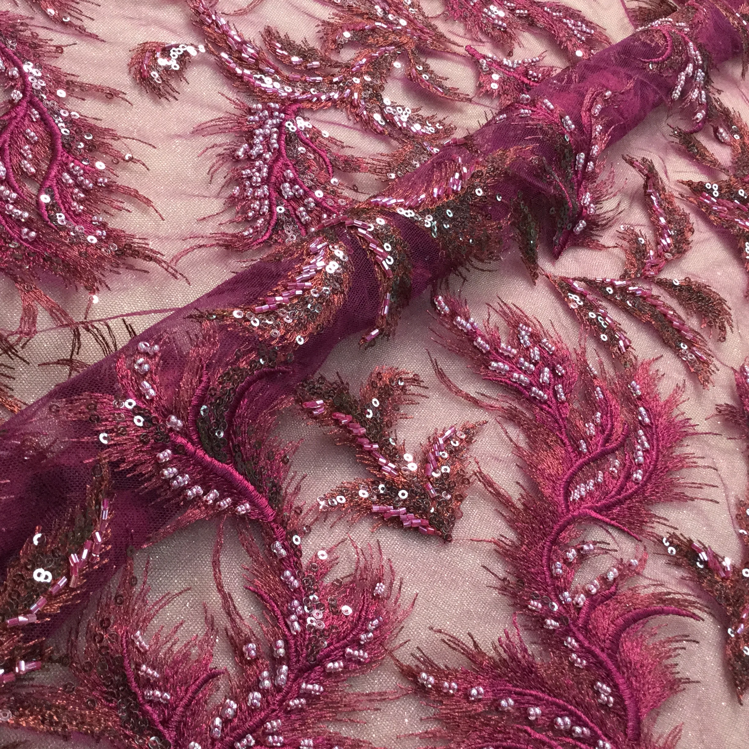 

Nigerian Lace Fabric Free Shipping by dhl SYJ-52918 Embroidered tulle lace Fabric for nice dress