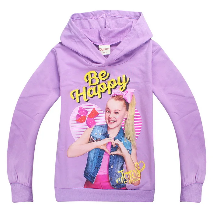 Модная футболка с героями мультфильмов для мальчиков от 4 до 12 лет JOJO SIWA/детская одежда для девочек детские толстовки свитер для девочек Одежда для больших детей - Цвет: style 7