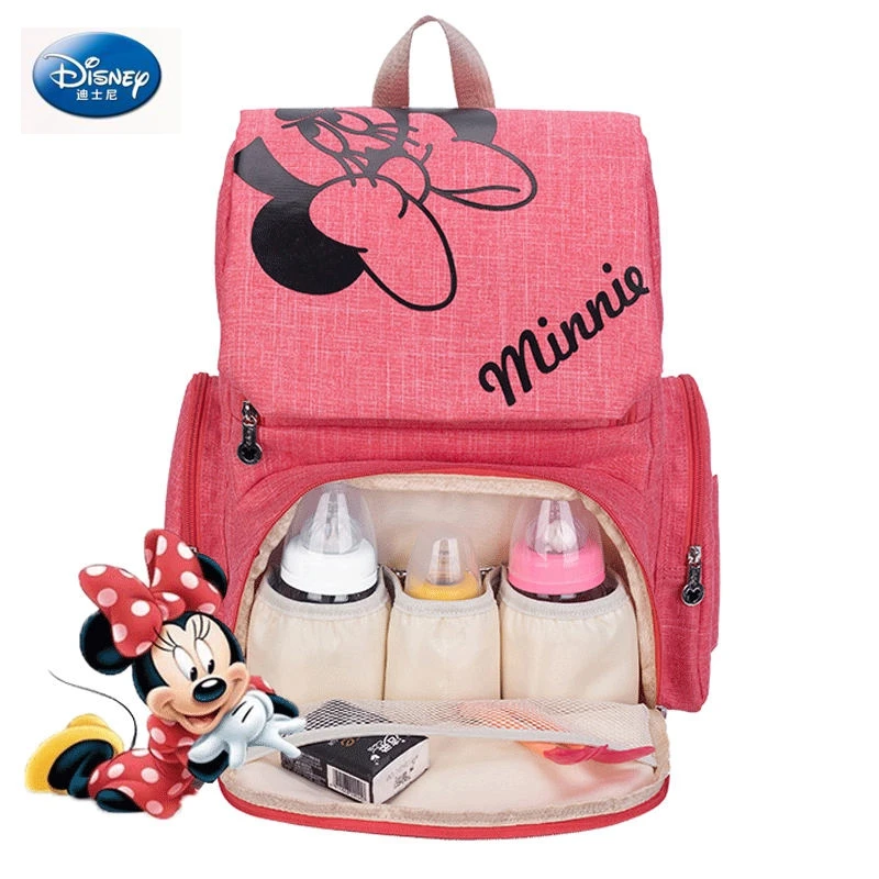 

Новый детский рюкзак Disney с Микки и Минни Маус, сумки, сумка для коляски для матери, рюкзак для подгузников, изоляция для беременных