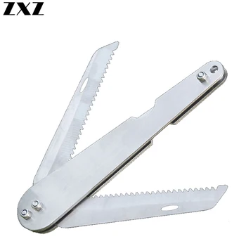 

Foldable Cutter Sawtooth Fishing Knife Cutting Grass for Fish Clear Plants Sharp Anchor Knife Hook Remover Tools with 20m Rope