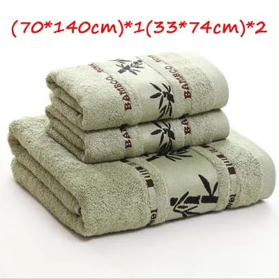 Быстросохнущее полотенце из бамбукового волокна для ванной и душа, мягкое супер впитывающее полотенце для волос, детское банное полотенце - Цвет: green 3pcs