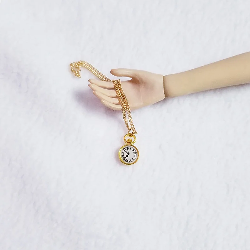 1 шт. модные миниатюрные карманные часы с мини-ожерельем для Blyth Barbies Ken Doll 1/6 военные фигурки Куклы Аксессуары для часов