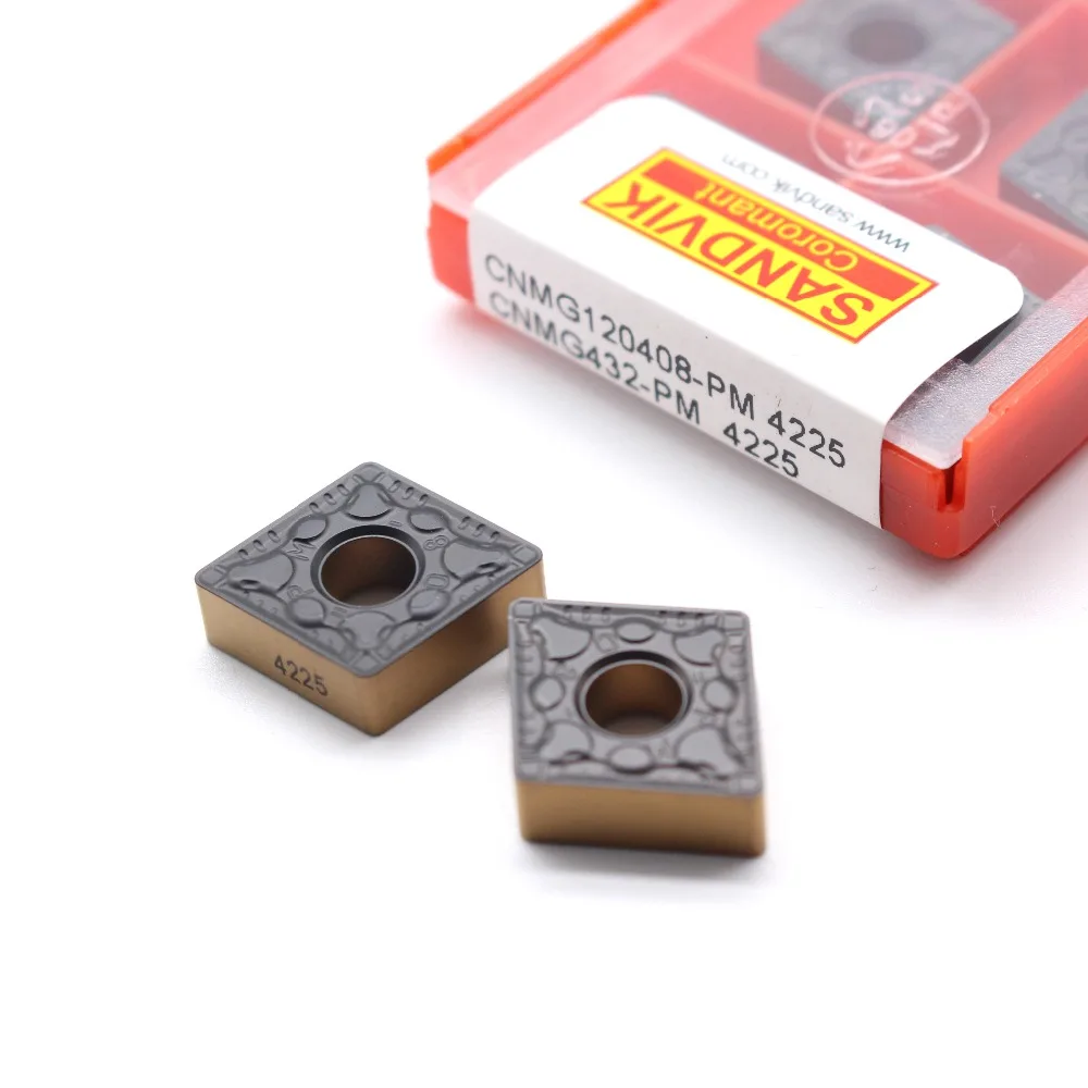 

CNMG120408 PM 4225 Sandvik External Turning tool CNMG 120408 Carbide Insert Lathe Cutting Tool CNC for Steel