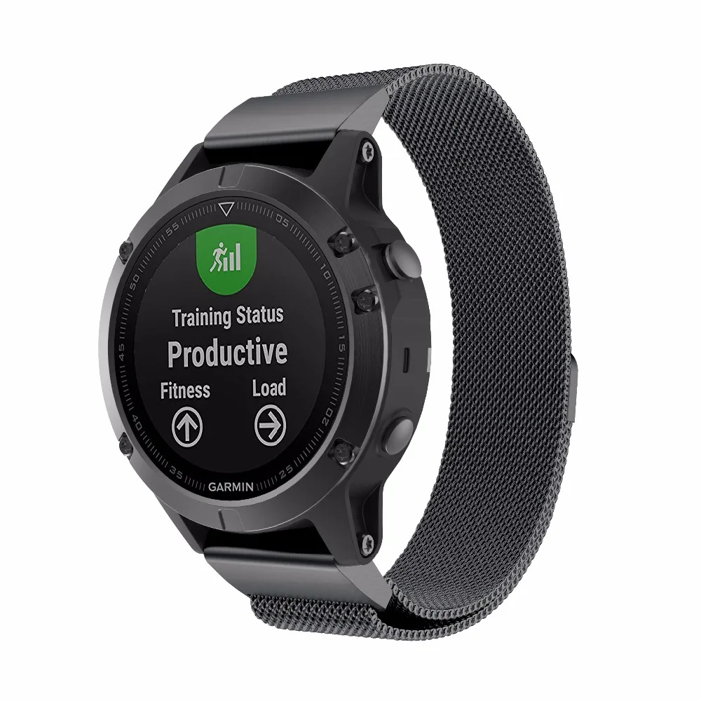 22 мм Ширина Миланского магнит ремешок для Garmin Fenix 5 плюс группа Нержавеющая сталь часы ремешок для Garmin Fenix 5 из металла браслеты