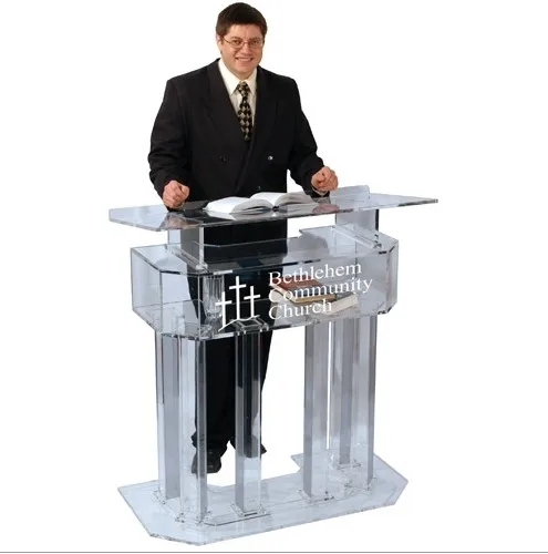

Free Shipping Acrylic Rostrum Acrylic Podiums Pulpits Acrylic Lectern Pulpit crystal pmma acrylic plexiglass lectern logo custom