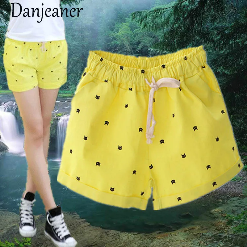 Шорты Danjeaner однотонные хлопковые в консервативном стиле с завышенной талией