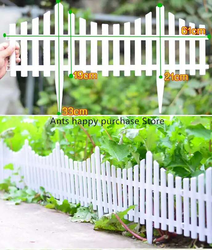 5 unids/set de valla de plástico para jardín fácil de ensamblar vallas