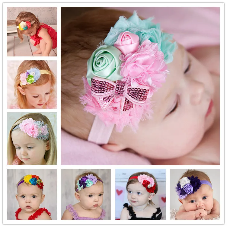 

1 Piece MAYA STEPAN Baby Headband Ribbon Flower DIY Toddler Kid Hair Floral Girl Newborn Bows Photography Turban Elastic Infant