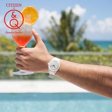 Citizen Q&Q часы для мужчин набор Топ люксовый бренд водонепроницаемые спортивные Кварцевые солнечные мужские часы унисекс Relogio Masculino reloj hombre erkek kol saati 0J001Y