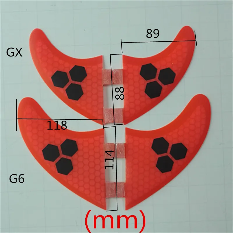 4 шт./лот высокое качество плавники для серфинга FCS с стекловолокном мед гребень материал для серфинга плавник GX G3 G5 G7 S L размер quad плавники