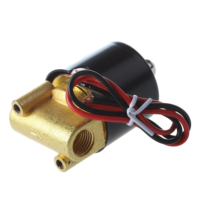 DC 12V 1/4 Inch Electric Solenoid Valve for Air Water / High Quality Replacement Brass Valve for Use with Pipelines in Water