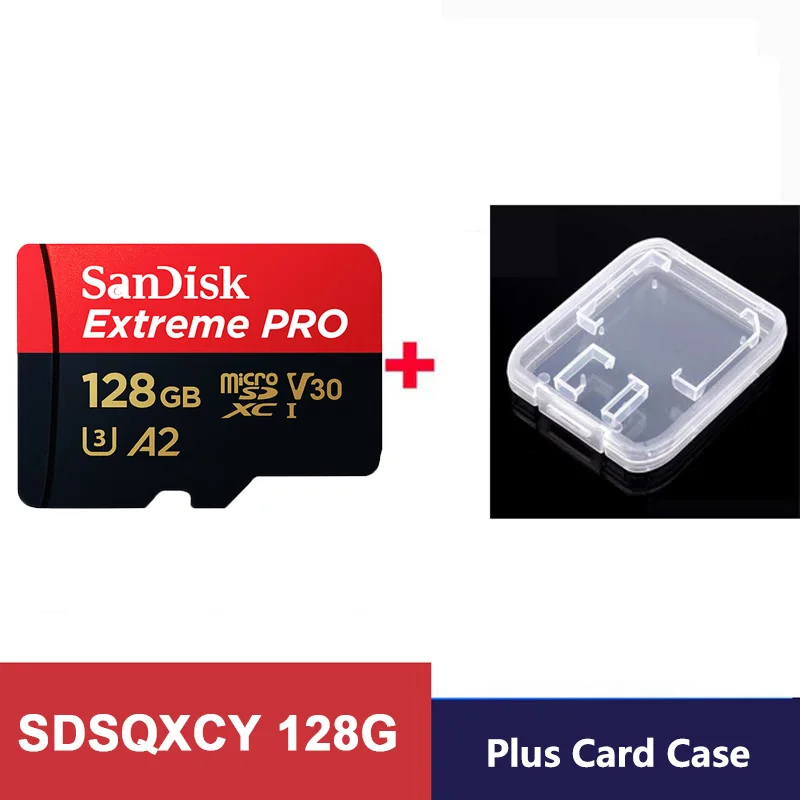 SanDisk Extreme Pro флеш-карты памяти TF карты Micro SD карты 128 ГБ U3 170 МБ/с. microsd телефон Камера 4K видео Запись - Емкость: SQXCY-128G-Case