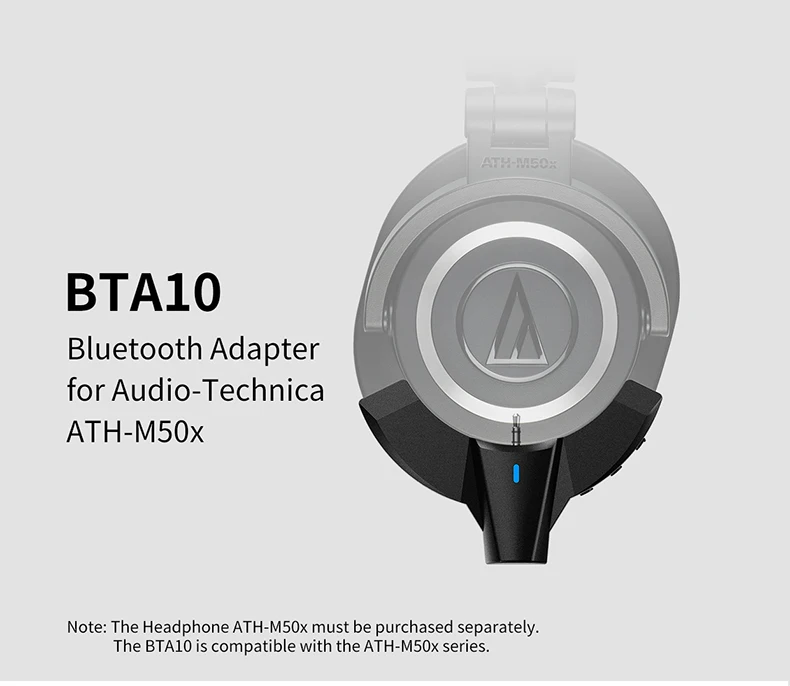 FiiO BTA10 Bluetooth 5,0 аудио музыка беспроводной bluetooth-адаптер для Audio-Technica ATH-M50x MSR7 с Apt-X LL/AAC Micphone