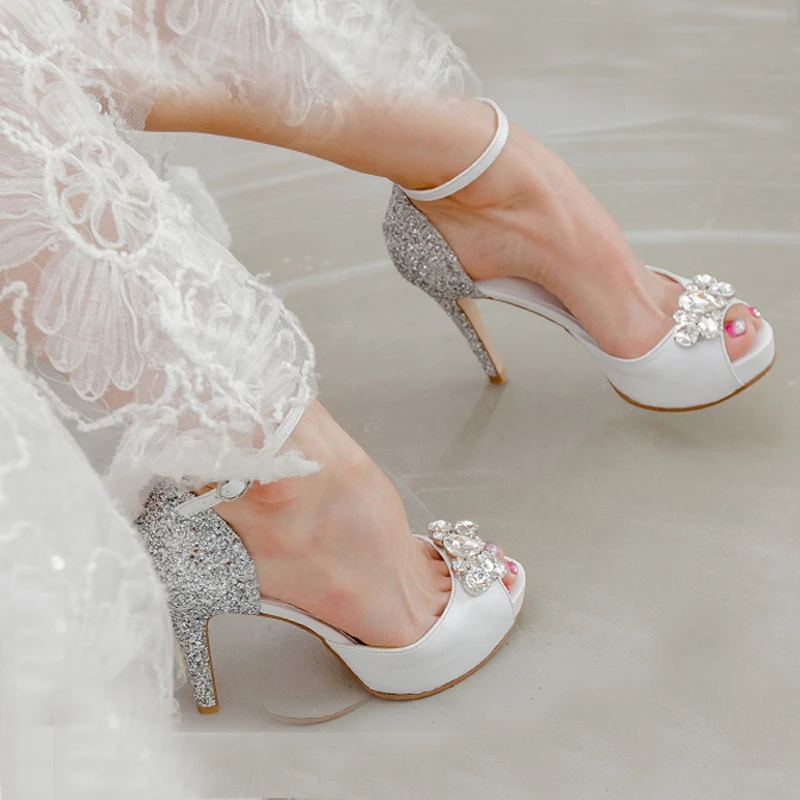 silver dress flats for wedding