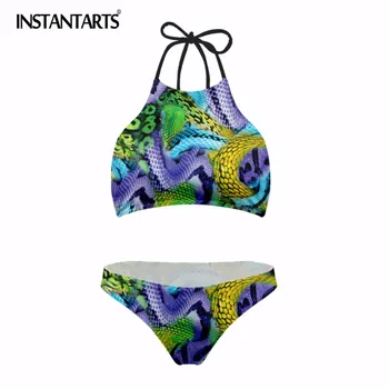 

INSTANTARTS Sexy Brazilian Bikini Set 2018 New Swimwear Women Swimsuit Beach Bathing Suit maillot de bain Femme Biquini Girls