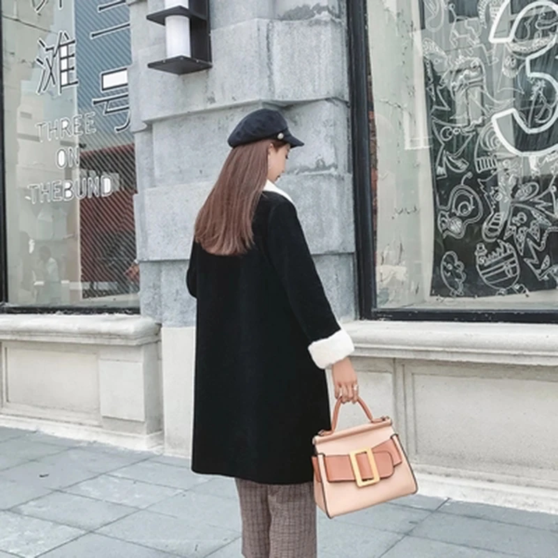 Trimestre Fourrure D'hiver Avec Manteau 2018 Long 2 1 Real Vison Femmes Col Chaud De Naturel Des Tonte Veste Moyen Trois Moutons BB7YqO