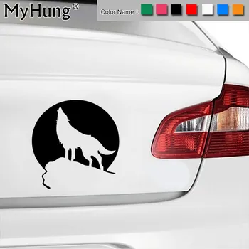 

Howling Wolf Moon High Quality Waterproof Car Stickers Window Door Wall Vinyl Decal Sticker